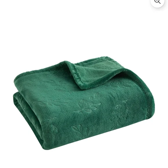 Holiday Time Festive Green Throw Blanket 50x70in Christmas Manta - Picture 2 of 6